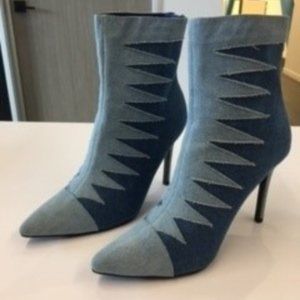 H&M Denim Ankle Boots Size 9 NWOT